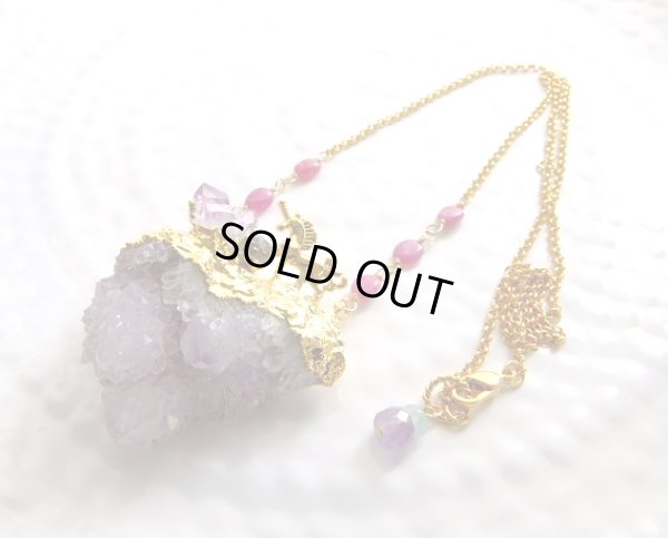 画像5: スピリットクォーツ（カクタスクォーツ）ユニコーンとベラクルスアメジスト原石のネックレス