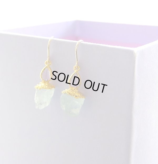 画像4: アクアマリン原石とアメジストのピアス