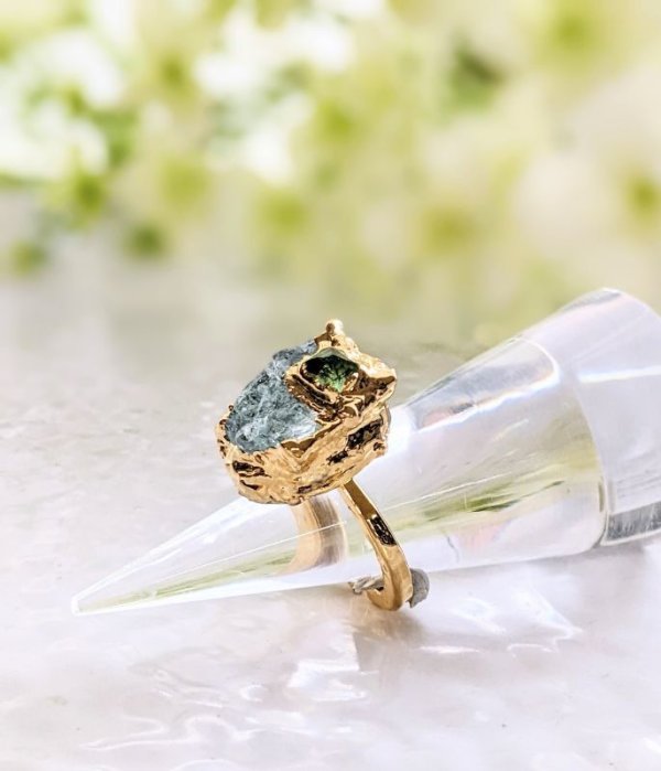 画像7: アクアマリン原石リング