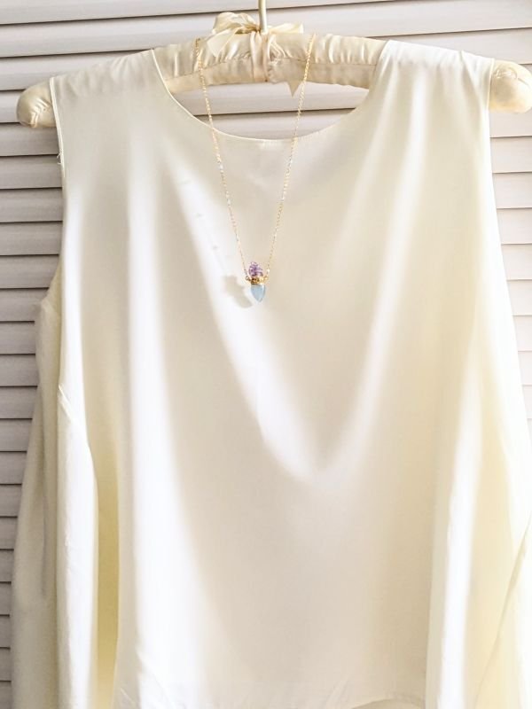 画像6: アクアマリンとエッジドアメジストのネックレス