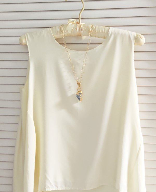 画像10: アクアマリン原石とブルートパーズのネックレス