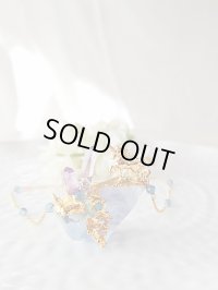 reserved      ブルーフローライト原石 とユニコーンのネックレス
