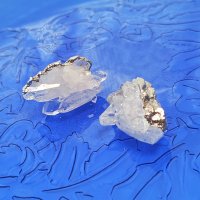 水晶クラスター トマスゴンサガ産アシンメトリーピアス
