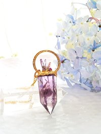 アメジストポイント 紫の精　ネックレス