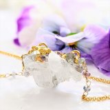 画像: 水晶クラスター 菫色のネックレス  トマスゴンサガ産