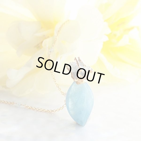 画像2: アクアマリンネックレス　エッジドアクアマリン