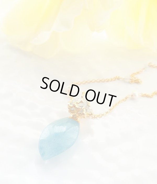 画像5: アクアマリンネックレス　エッジドアクアマリン