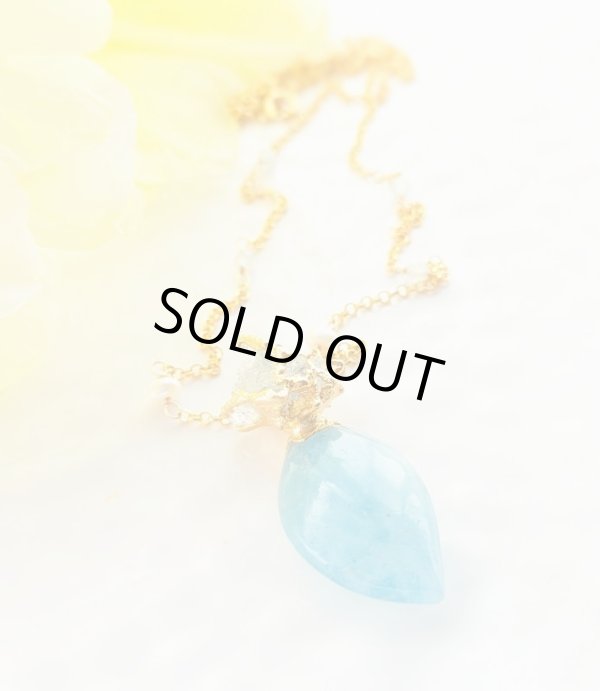 画像4: アクアマリンネックレス　エッジドアクアマリン