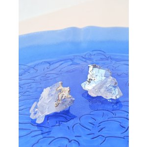 画像: 水晶クラスター トマスゴンサガ産アシンメトリーピアス