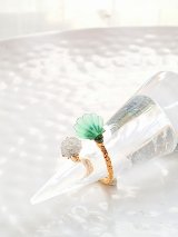 画像: クリソプレーズ シェルのリング