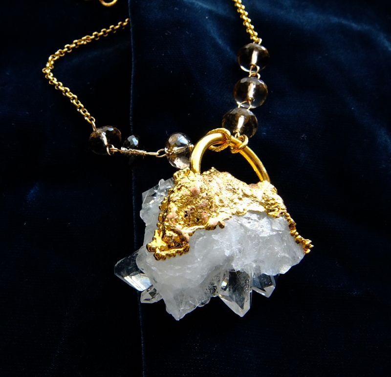 画像: 水晶原石ネックレス　トマスゴンサガ産　　エレクトロフォーミング